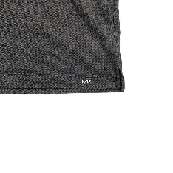 Michael Kors Men's Metallic Gray Button Polo Shirt Medium (M) - Picture 5 of 7